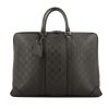 Louis Vuitton Porte documents Voyage briefcase in grey damier canvas and black leather - 360 thumbnail