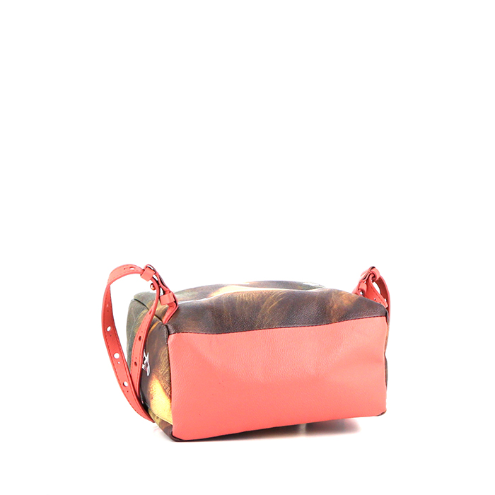 Zaino Louis Vuitton  Editions Limitées Jeff Koons in pelle verde e beige e pelle rosa - Detail D4