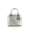 Borsa Dior Lady Dior in pelle monogram argento cannage - 360 thumbnail