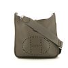 Hermes Evelyne small model shoulder bag in grey togo leather - 360 thumbnail
