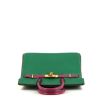 Hermes Birkin 30 cm handbag in green and fuchsia bicolor goat - 360 Front thumbnail