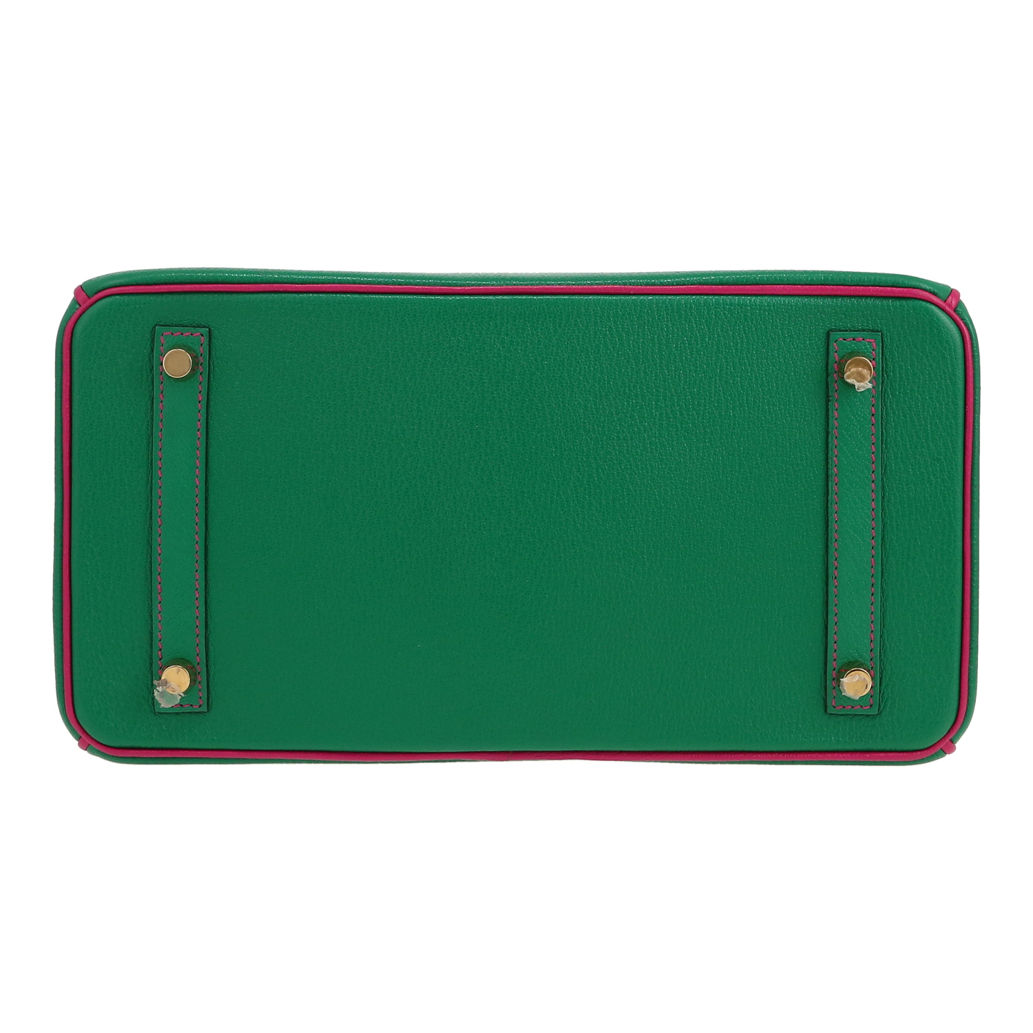 Borsa Hermes Birkin 30 cm in capra bicolore verde e fucsia - Detail D1