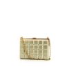 Chanel Choco bar shoulder bag in gold glittering leather - 00pp thumbnail