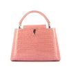 Bolso de mano Louis Vuitton Capucines en aligátor rosa - 360 thumbnail
