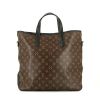 Louis Vuitton   shopping bag  in brown monogram canvas  and black leather - 360 thumbnail