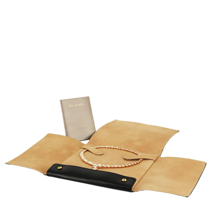 Collier Bulgari Serpenti Viper en or rose et diamants - Detail D2