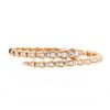 Half-articulated Bulgari Serpenti Viper bracelet in pink gold and diamonds - 360 thumbnail