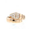 Bulgari Serpenti ring in pink gold and diamonds - 360 thumbnail
