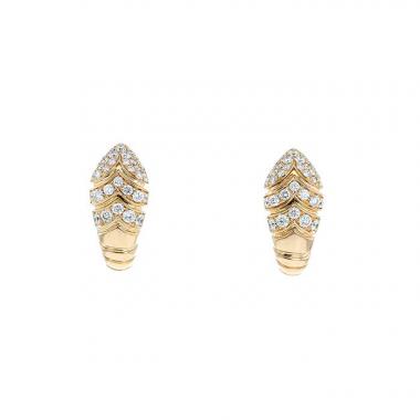 Bulgari Serpenti Viper earrings in pink gold and diamonds
