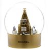 Chanel en vidrio transparente y plexiglás dorado - 360 thumbnail