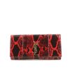 Pochette Saint Laurent Kate in pitone nero e rosso - 360 thumbnail