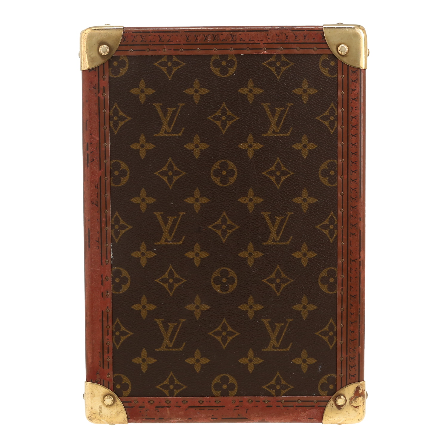 Louis Vuitton  Boîte à flacons vanity case  in brown monogram canvas  and natural leather - Detail D1