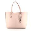 Tod's Joy shopping bag in varnished pink grained leather - 360 thumbnail