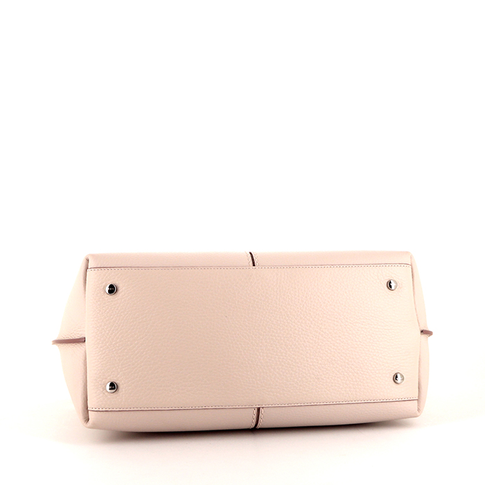 Shopping bag Tod's Joy in pelle martellata rosa pallido - Detail D4