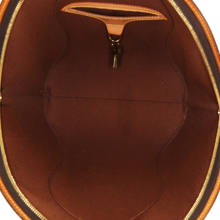 Louis Vuitton Ellipse large model handbag in brown monogram canvas and natural leather - Detail D2