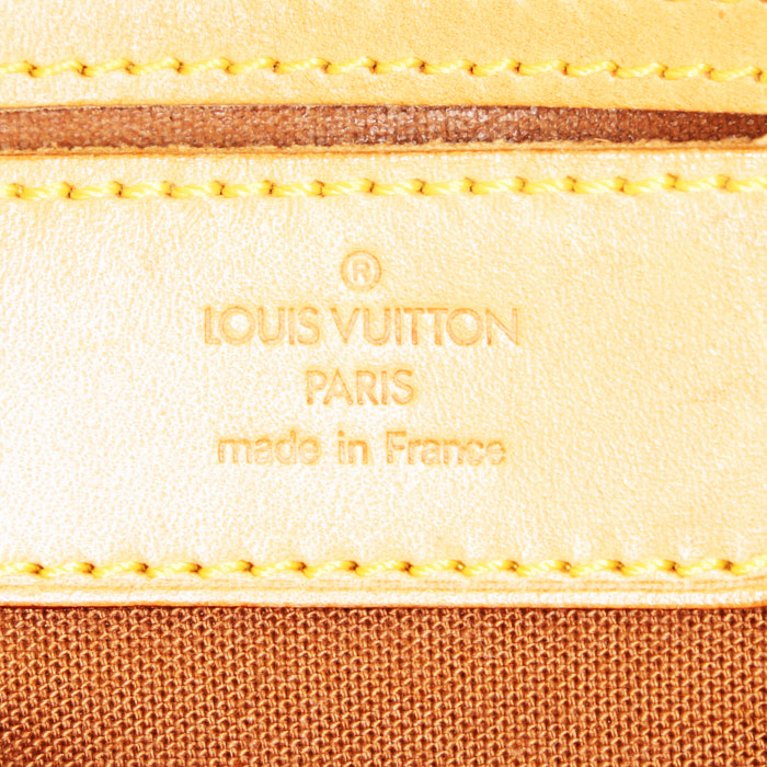 Louis Vuitton shopping bag in monogram canvas and natural leather - Detail D3