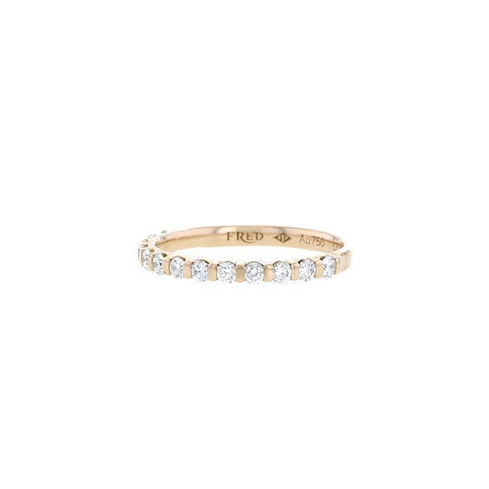 Fred For Love wedding ring in pink gold and diamonds - 00pp