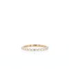 Fred For Love wedding ring in pink gold and diamonds - 360 thumbnail