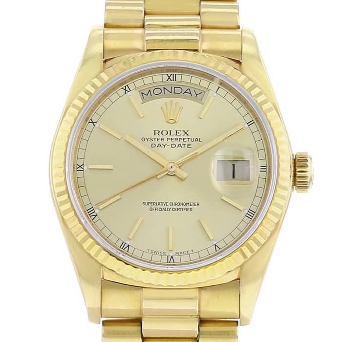 Rolex Day-Date watch in yellow gold Ref:  18038 Circa  1987 - 00pp
