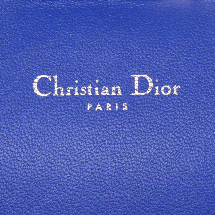 Bolso bandolera Dior Promenade en cuero cannage azul - Detail D3