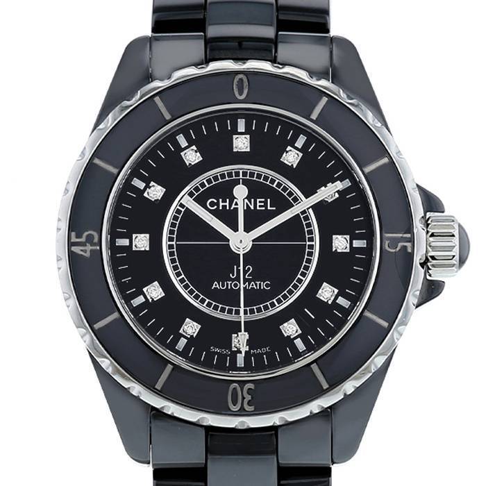 Chanel J12 watch in black ceramic Ref:  H1626 Circa  2000 - 00pp
