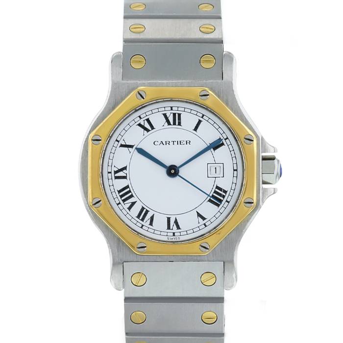 Cartier Santos Octogonale watch in gold and stainless steel Ref:  2966 Circa  1980 - 00pp