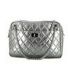 Chanel Camera handbag  in silver quilted leather - 360 thumbnail