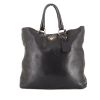 Shopping bag Prada in pelle martellata nera - 360 thumbnail