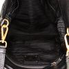 Prada shopping bag in black grained leather - Detail D3 thumbnail