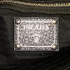 Prada shopping bag in black grained leather - Detail D4 thumbnail