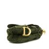 Bolso de mano Dior  Saddle en lona estampada con diseños verde - Detail D4 thumbnail