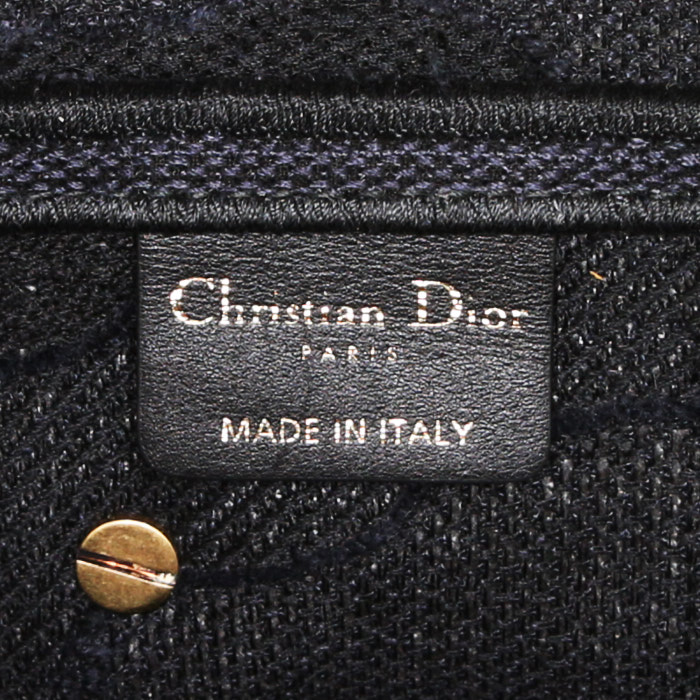 Sac à main Dior  Saddle en toile imprimée à motifs bleue - Detail D3