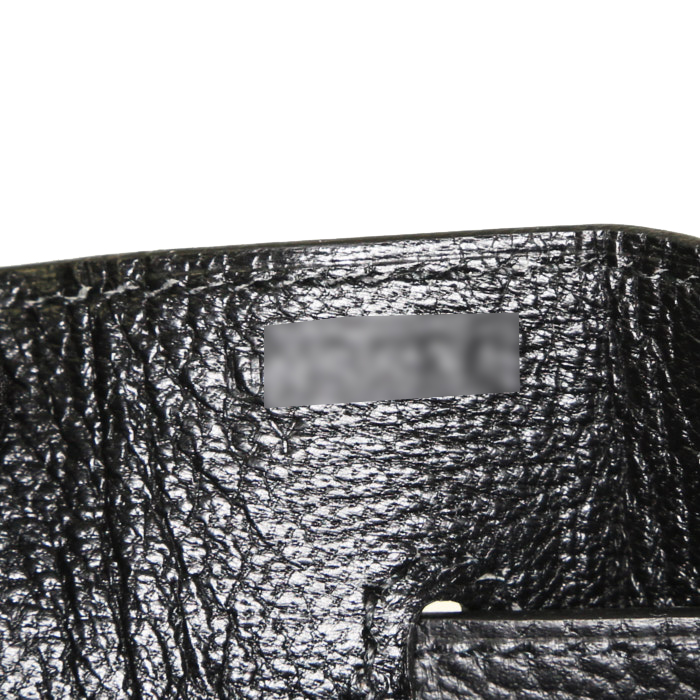 Sac à main Hermes Kelly 35 cm en cuir epsom noir - Detail D5