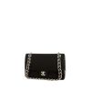 Chanel  Timeless Classic handbag  in black quilted jersey  and black leather - 00pp thumbnail