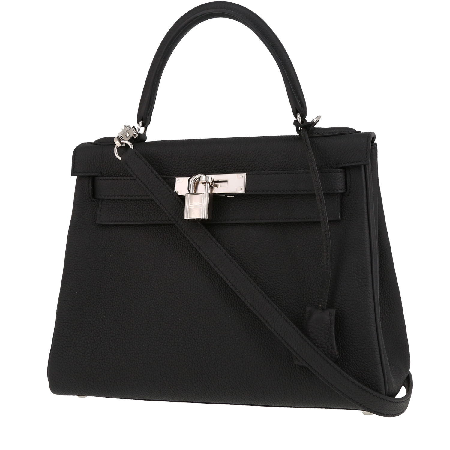 Hermès Kelly 28 cm handbag in black togo leather - 00pp