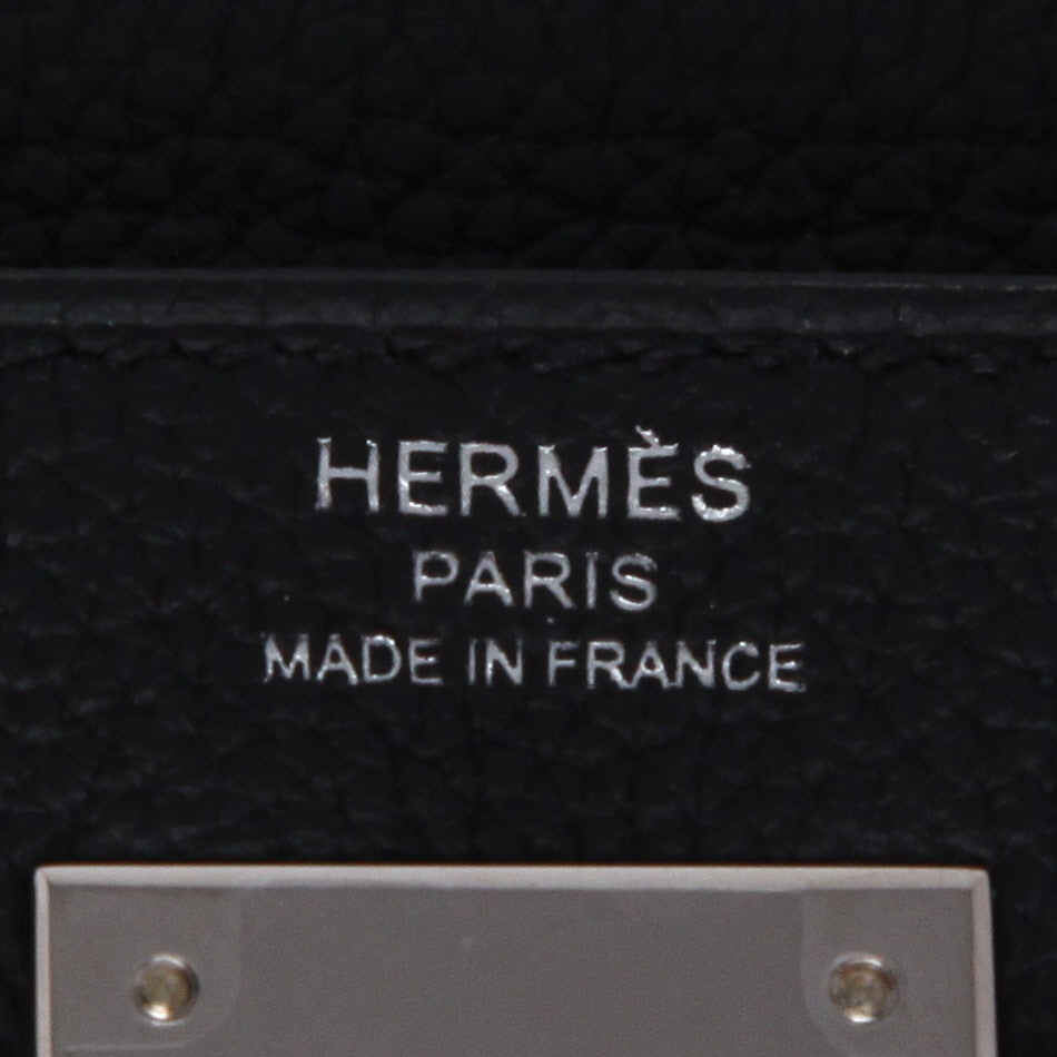 Borsa Hermès Kelly 28 cm in pelle togo nera - Detail D2