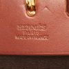 Hermes Herbag bag in brown canvas and brown Hunter cowhide - Detail D4 thumbnail