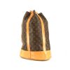 Sac à dos Louis Vuitton Randonnée en toile monogram marron et cuir naturel - 00pp thumbnail