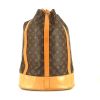Sac à dos Louis Vuitton Randonnée en toile monogram marron et cuir naturel - 360 thumbnail