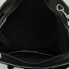 Yves Saint Laurent Chyc handbag in black leather and black raphia - Detail D3 thumbnail