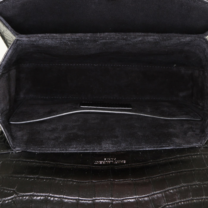 Saint Laurent Bellechasse shoulder bag in black leather - Detail D3