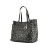 Dior Panarea shopping bag in black canvas cannage and black leather - 00pp thumbnail