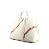 Hermes Bolide - Travel Bag Baseball in Gris Perle and red leather Evercolor - 00pp thumbnail