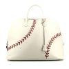 Bolsa de viaje Hermes Bolide - Travel Bag Baseball en cuero Evercolor Gris Perle y rojo - 360 thumbnail