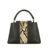 Louis Vuitton Capucines medium model  shoulder bag  in black grained leather  and python - 360 thumbnail