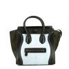 Celine Luggage Mini handbag in Bleu Pale and dark green foal and black leather - 360 thumbnail