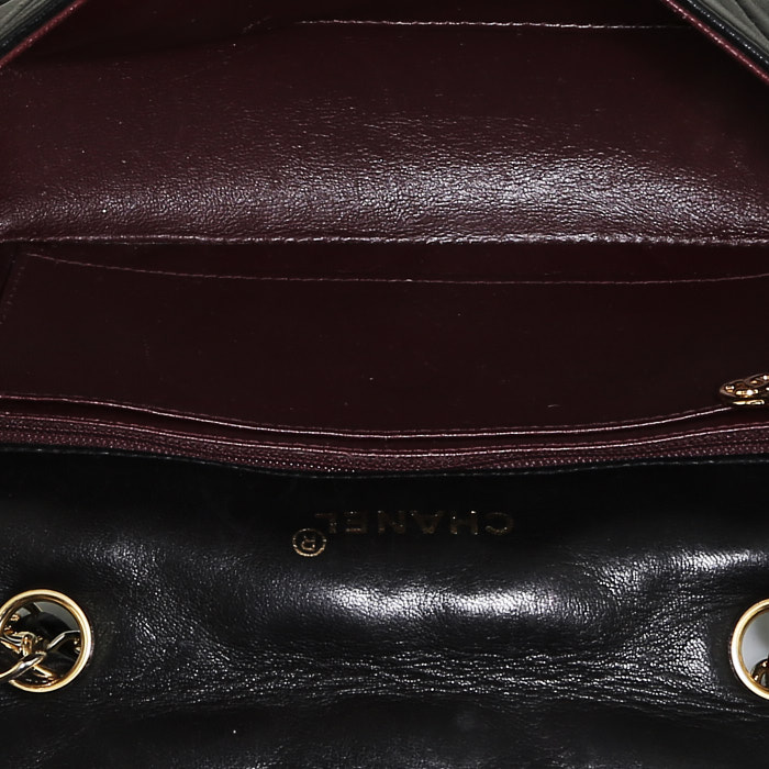 Borsa Chanel  Vintage in pelle trapuntata nera - Detail D2