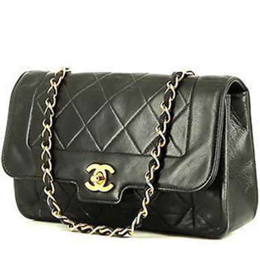 Borsa Chanel  Vintage in pelle trapuntata nera