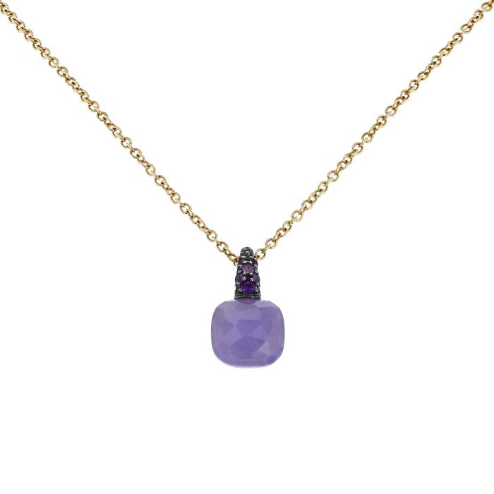 Pomellato Capri necklace in pink gold,  jade and amethyst - 00pp