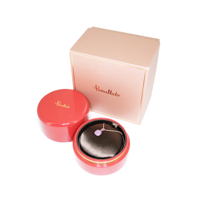 Collier Pomellato Capri en or rose,  jade violet et améthyste - Detail D2